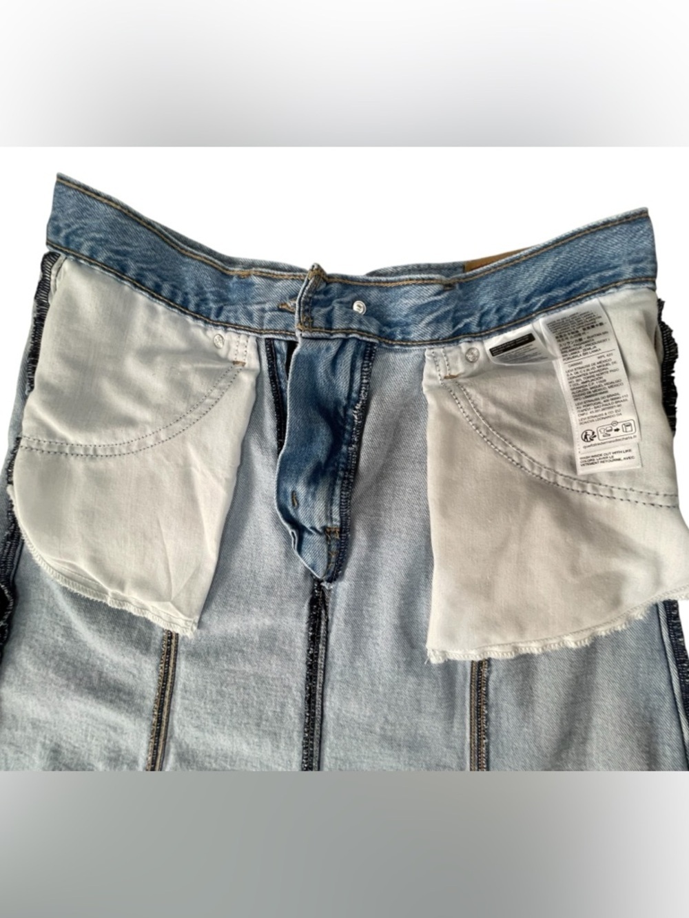 Levi's Women’s Size 28 Midi Rise Fit Flare Denim Skirt Light Blue - Picture 11 of 16
